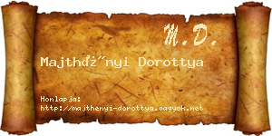 Majthényi Dorottya névjegykártya