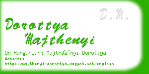 dorottya majthenyi business card